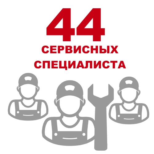 44 сервисных специалиста